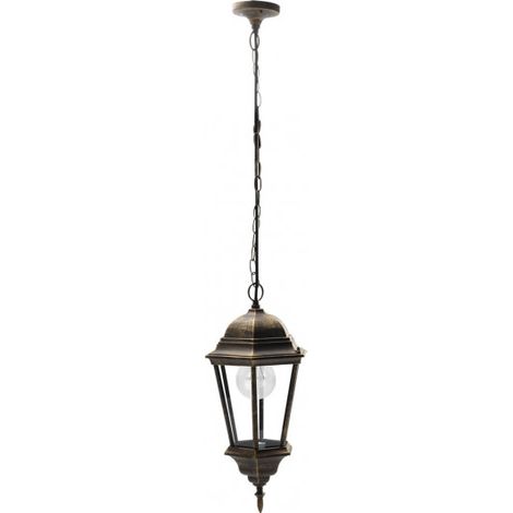 FAB 149791016 Pendente est.alluminio Regulus 1xe27 Nero / oro Ip44 Regx23x23 Cm