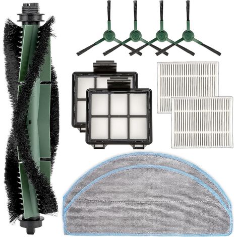 Repuestos de 11 piezas para aspiradora iRobot Roomba Combo Essential Y0140 Y0112, Combo 2 Essential, 1 cepillo giratorio, 2 mopas, 2 filtros HEPA, 2 prefiltros, 4 cepillos laterales (1/5)