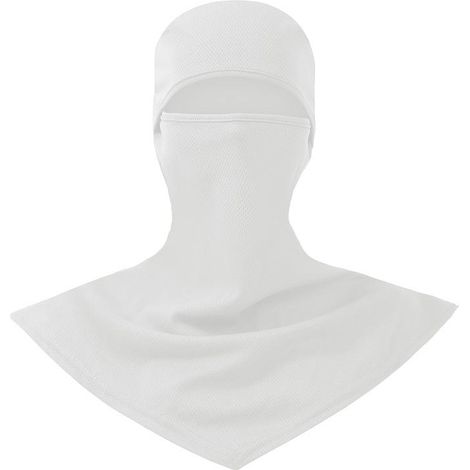 Cagoule été blanche anti-UV, tour de cou respirant pour moto, doublure de casque multifonction, protection solaire et visage, idéale cyclisme et randonnée extérieure. (1/5)