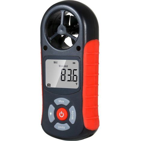 Anémomètre numérique à 8 fonctions avec vitesses du vent, température, humidité, pression, altitudes, mesure pour l ' extérieur, compteur de vitesse du vent en extérieur (1/5)