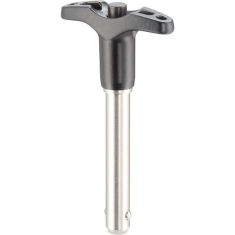 Boulon de verrouillage à bille auto-bloquant avec poignée en T D1 = 25 mm / L1 = 140 mm/Acier inoxydable 1.4542 trempé par excrétion 22350.0005