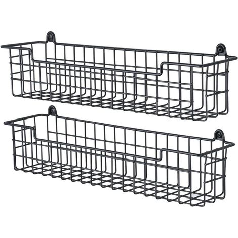 Étagère à épices murale lot de 2 – Métal 2,0 mm d'épaisseur – Installation rapide – Rangement optimisé pour cuisine (1/5)