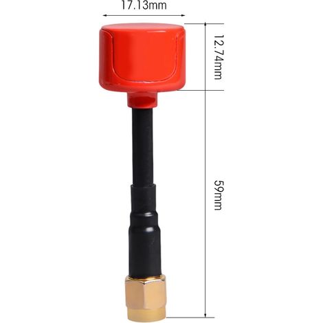 2pcs-Foxeer-Lollipop-5-8G-2-3Dbi-RHCP-FPV-Antenna-RP-SMA-for-FPV-Racing-RC(Red) (1/5)