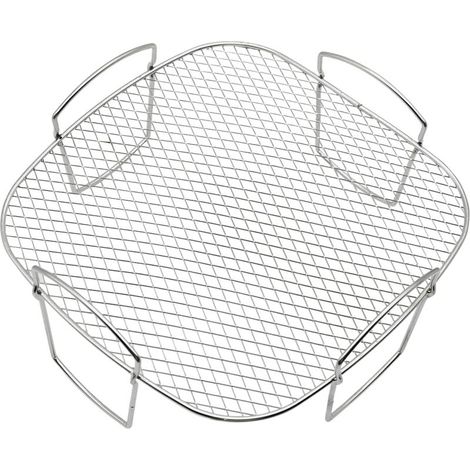 (20,5 x 20,5 x 9 cm) Accessoire de grillage pour friteuse à air, grille en acier inoxydable et support vapeur, convient aux friteuses à air d'une capacité de 3,5 à 5,8 pintes, support de déshydratatio (1/5)
