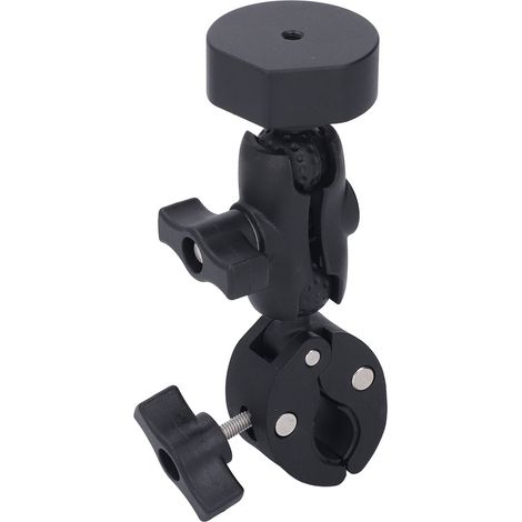 Support antenne satellite aluminium avec adaptateur fixation robuste orientable 360° pour camping-car bateau mât noir (1/5)