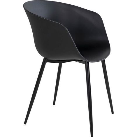 Fauteuils - HOUSE NORDIC - RODA - Polypropylène noir - Usage extérieur - Style contemporain