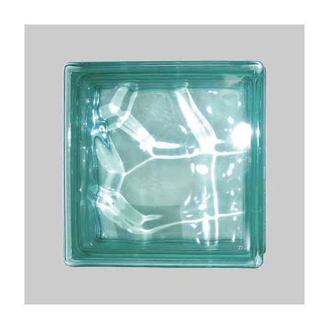 Vetromattone ondulato modello pure lime 190 x 190 x 80 mm confezione 6 pezzi