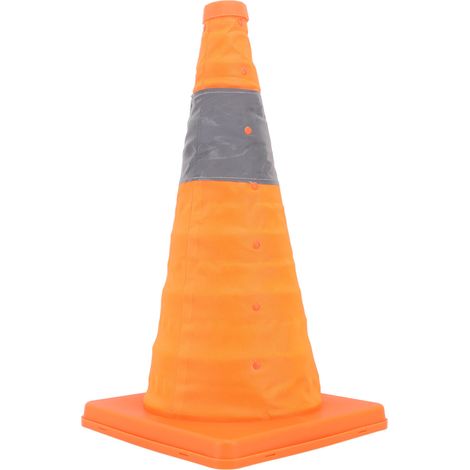 Reflective Safety Cone 45x24.5x24.5cm Collapsible Portable Soft Traffic Safety Cone for Road Parking