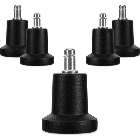Patins de Sol pour Chaise de Bureau Pivotant Tabouret de Chaise de Bureau de Remplacement à roulettes Fixes Pieds 5PCS Lefou (1/5)