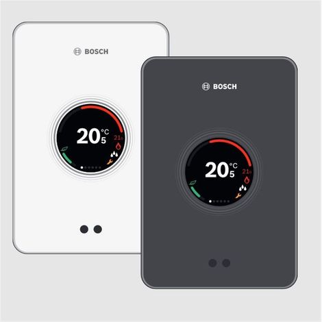 Bosch – Thermostat d'ambiance intelligent – Régulation individuelle jusqu'à 20 pièces – Design noir moderne – Compatible avec chauffage connecté (1/3)