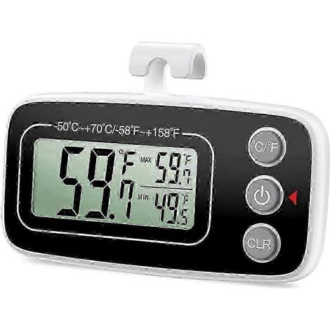 Thermomètre de réfrigérateur étanche avec affichage numérique LCD, compatible avec la surveillance de la température du réfrigérateur et du congélateur. WHBYV (1/4)