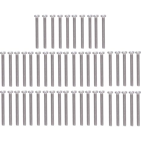 50 Vis à tête cylindrique fendue A2-70 inoxydable M3x30mm pour machines de précision et usage domestique (1/5)