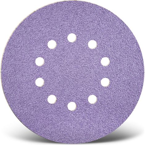 MENZER Purple HD Disques abrasifs auto-agrippants, 225 mm, 10 trous, p. Ponceuses à plâtre, Mix céramique (Lot de 25) G100 (1/5)