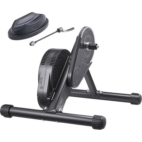 Support d'Entraînement pour Vélo Intérieur, Base d’Entraînement pour Roues 66-73,7 cm et 700C, Simulateur de Vélo Niveaux 1-13, avec Bloc de Rehausse de Roue Avant, Compatible avec VTT et Zwift (1/5)