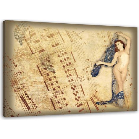 Quadro su tela, Dipinti di nudo donna retrà² - 60x40 (1/5)