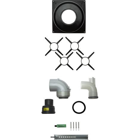 Brötje Juego de conductos de humos Caldera-Chimenea DN80/125 PPS/AI con extensión a DN 110, 996600