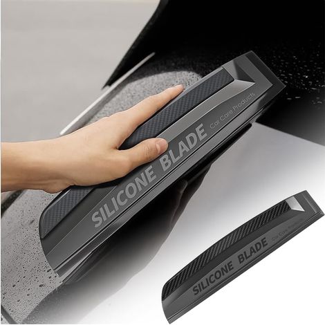 Lame à Eau En Silicone Pour Voiture, Raclette Sol Ou Vitre Munie, Solide En Silicone, Raclette De Séchage De Voiture Grattoir Universel Pour Véhicule Séchage Rapide Des Surfaces Mouillées (1/5)