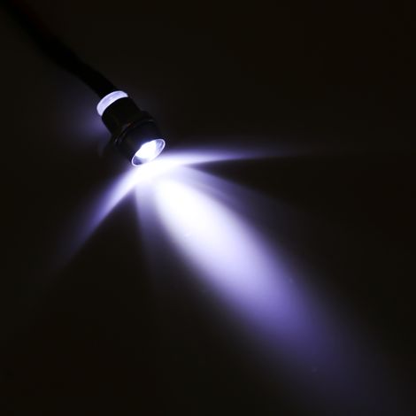 LED-Kontrollleuchten 12V 8mm Weiß Armaturenbrett für Auto/Transporter (1/5)