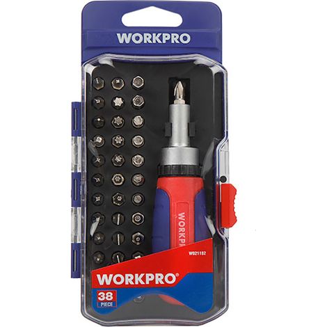 Ensemble De Tournevis À Cliquet Workpro 38 Pièces (1/2)
