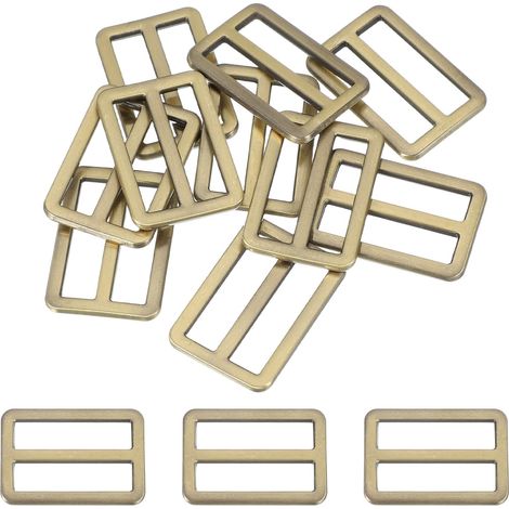 Boucle Métallique 25mm, 10 Pcs Boucle Coulissante en Alliage de Zinc pour Sangles de Sac, Ceinture, Collier, Harnais et Sac À Dos pour Chien, Bronze (1/5)