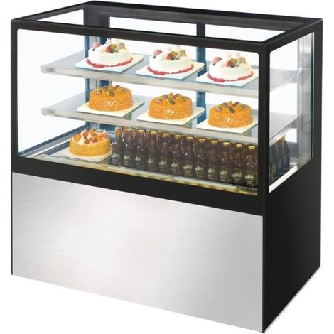 Vitrine Réfrigérée Série U 900 mm, 285 Litres,  Inox & Verre,