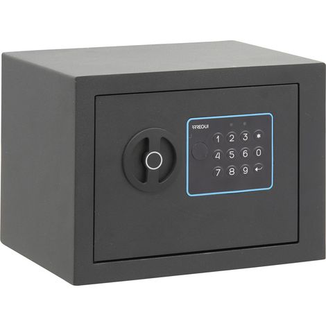 ARREGUI BLUE Tresor mit Code, einfach zu bedienen, mobiler Sicherheitstresor mit Tastaturöffnung, elektronischer Tresor für Zuhause, 17 x 23 x 17 cm, 3L, Grau