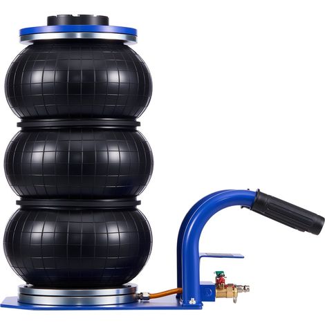 Cric pneumatique 3 tonnes triplex avec 6 tubes acier, levage rapide jusqu'à 450 mm, idéal pour voitures SUV et garage (1/5)
