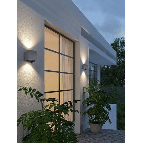 Applique Led Cob Double émission 12 W éclairage Extérieur 4000k 3000k 6500k Es46 Noir
