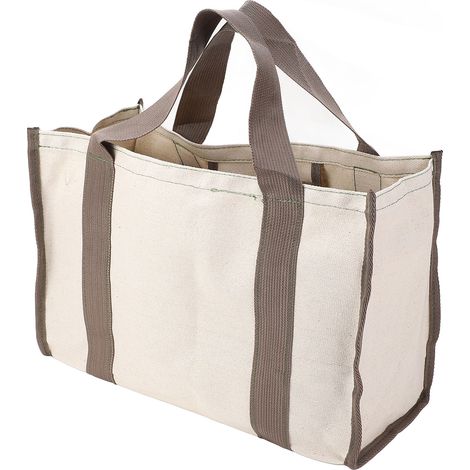 Sac de rangement outils portable grand volume ouverture large toile sac organisation matériel bricolage 50 cm pour menuisier électricien accessoires (1/5)