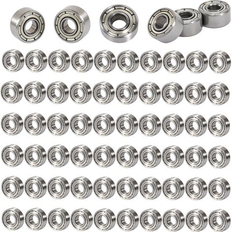 60 Pièces 693ZZ Roulement À Billes Miniatures 3 x 8 x 4mm Roulement à Bille de Précision Profonde à Double Protection Roulements en Acier au Carbone pour Moteurs DIY Divers Appareils Mécaniques