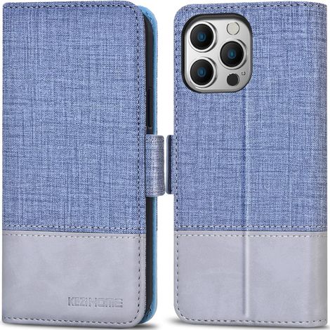 FUNDA TAPA PARA APPLE IPHONE 13 PRO MAX 6.7" AZUL GRIS 2X VIDRIO (1/5)
