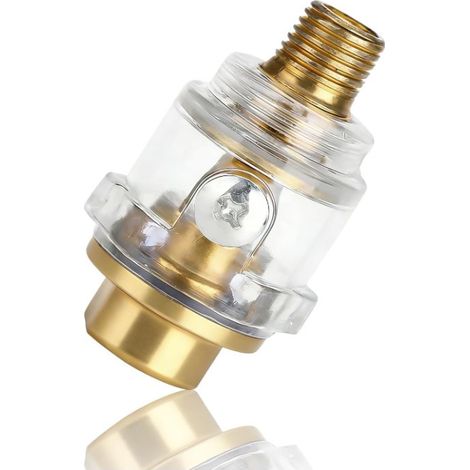 Huileur pneumatique 1/4", mini lubrificateur d'huile en ligne pour compresseur Lubrification automatique du tuyau pneumatique, outil compact (1/5)