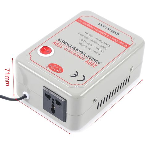 Convertidor de voltaje, potencia nominal, de 220V-250V a 100V-120V. (1/2)