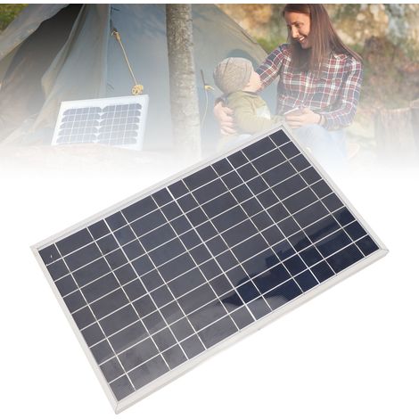 30-W-12-V-Solarpanel (Schutzart IP65), Akkuladegerät mit Krokodilklemmen für Camping und Reisen im Freien (1/5)