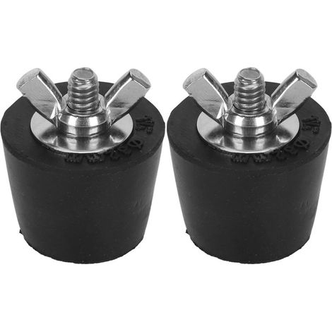 Lot de 2 bouchons d'hivernage en caoutchouc et acier inoxydable pour tuyauterie de piscine, accessoires d'hivernage 32 mm/1,3 po (1/5)