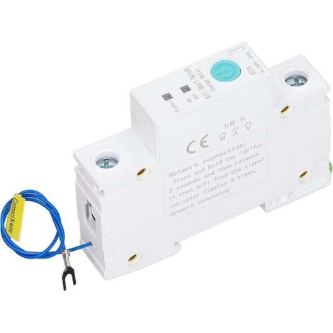 Intelligenter WLAN-Leistungsschalter, Energiezählerschalter, DIN-Schiene für Ewelink-Anwendung, drahtlose Steuerung AC230V 1P 63A,