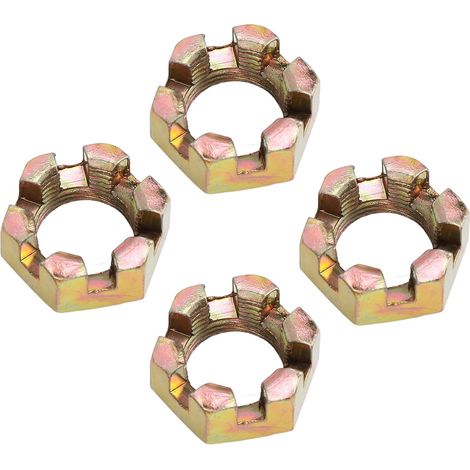 Lot de 4 écrous d'essieu de Moyeu de Roue Crénelés en Acier allié de 20 Mm pour une Conduite Améliorée, Compatible avec Quad Dirt (1/5)
