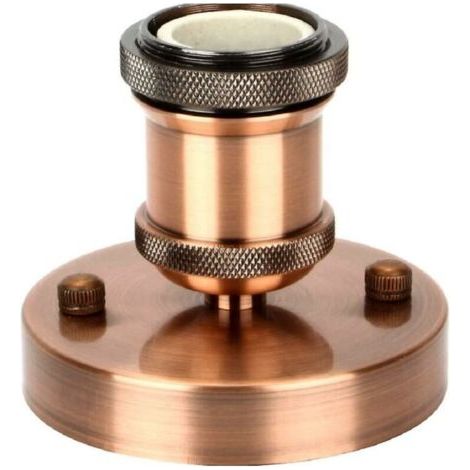 Douille De Lampe E27 Vintage Adaptateur Lumière Socket Rétro Lustre Sans Fil En Céramique à L'intérieur,Laiton Antique Rouge