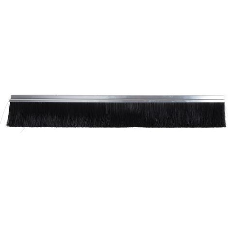 Brosse en bande RS PRO en Aluminium, Nylon noir, 1m x 13,6 mm x 12.1mm ( Prix pour 1 )