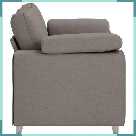 4105223 Canapé Taupe 160 x 80 x 82 cm tissu (1/5)