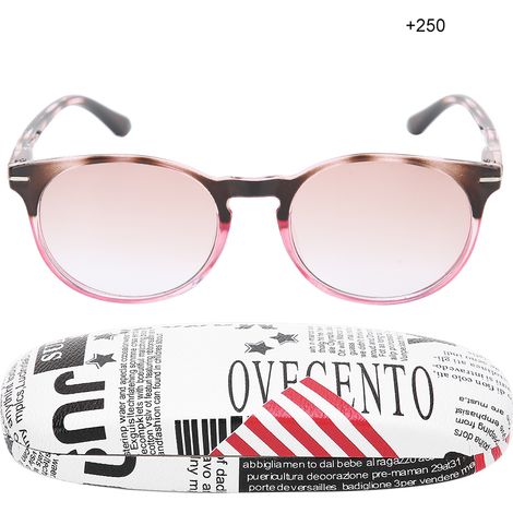 Lunettes de lecture unisexes haute définition pour soulager la fatigue oculaire, livrées avec un étui à lunettes, monture rose transparente, au prix de 250 yuans. (1/5)