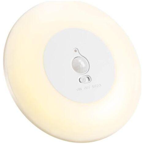 Plafonnier LED avec détecteur de mouvement à piles pour intérieur Lampe de Plafond sans Fil 3000K pour placards Armoire sous-sol Garde-manger Escalier [Classe énergétique A+] (1/5)