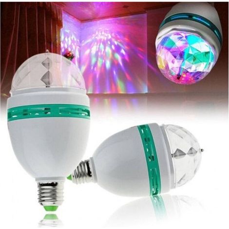 Ampoule LED rotative E27 RGB à effets lumineux pour discothèque, fêtes de Noël - (1/4)