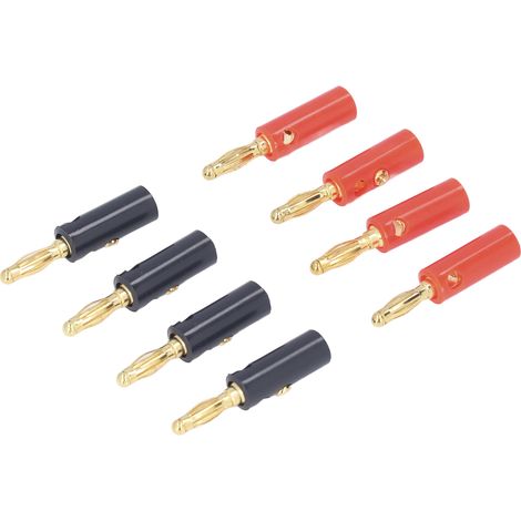 Connecteurs audio 4mm plaqués or, 40 fiches banane rouge noir, prises câble universelles, embouts laiton doré pour enceintes (1/5)