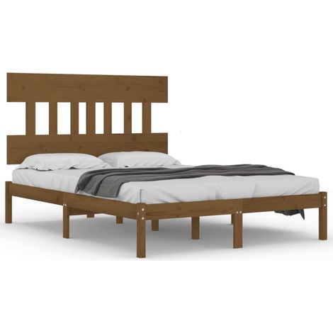 Maison Exclusive - Massivholzbett Honigbraun 200x200 cm