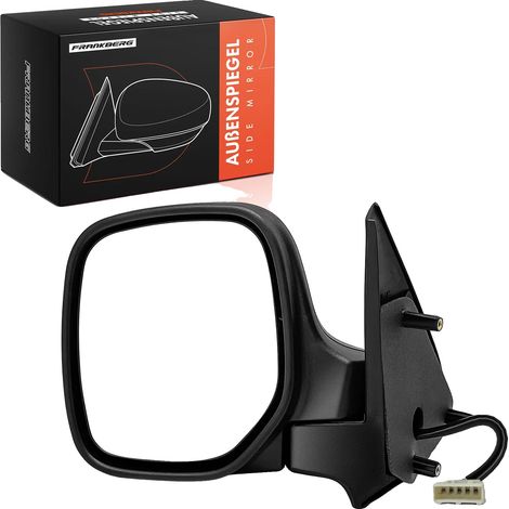 Miroir Extérieur, Position Gauche, Fonctionnement Électrique, 5 Contacts de Connecteur, Compatible avec Citroën et Peugeot, Couleur Noire (1/5)