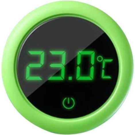 Digitales Thermometer – zum Aufkleben – Hochpräzise – Aquarium – Messbereich 0 bis 60 °C – Grün (1/4)