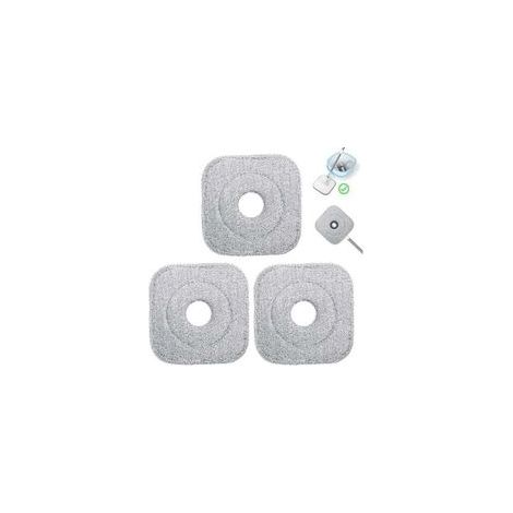 Set mit 3 Ersatz-Mikrofaser-Wischmoppköpfen, quadratischen Ersatz-Wischmopppads, saugfähig, maschinenwaschbar, für Nass- und Trockenreinigung geeignet - Crezuo (1/4)
