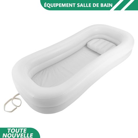 WAOBDLA Baignoire gonflable de PVC avec pompe à air électrique de 130W pour les personnes âgées, les femmes enceintes, la patient