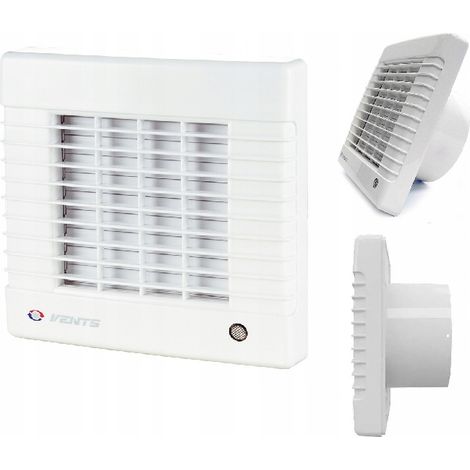Ventilatore da bagno FI125 mm, tapparelle automatiche, sensore di umidità e timer (1/5)